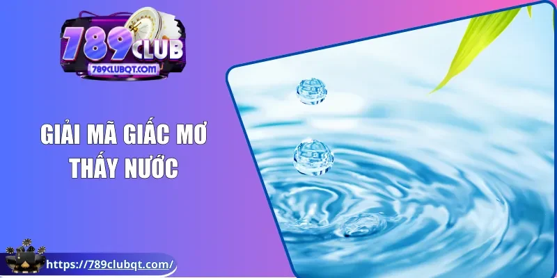 Giải mã giấc mơ thấy nước